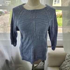 Prana Blue Crew Neck Sweater